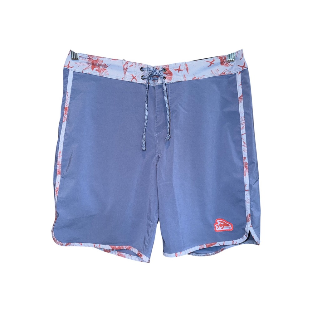 Patagonia Hydro Series Boardshorts Mens 31 Blue Tropical Floral Beach Surfwear